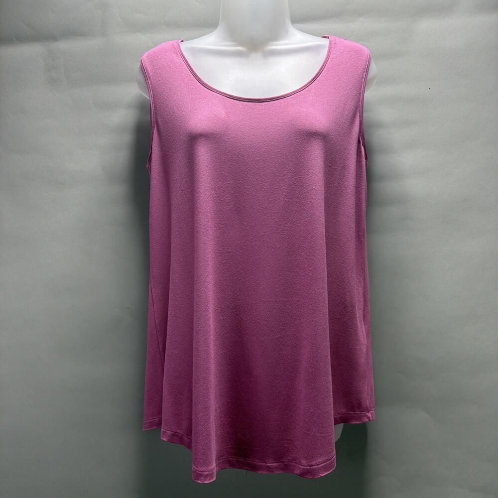 JM Collection NWT Tank Red Violet Size Med Rayon Super Stretch